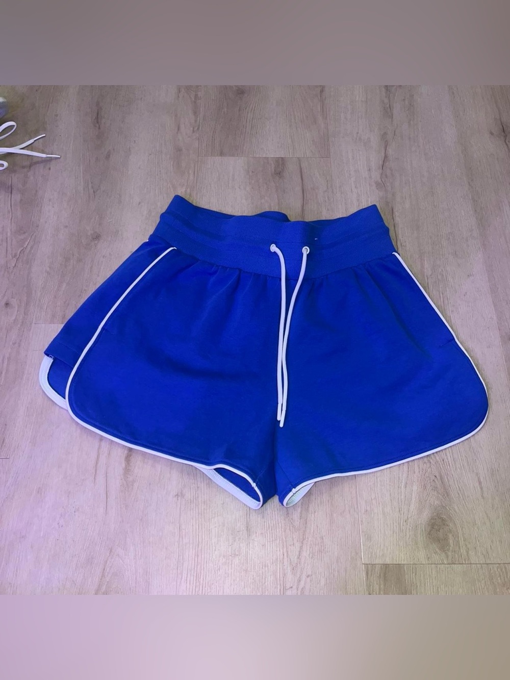 Old Navy Royal Blue Athletic Drawstring Shorts with White Trim